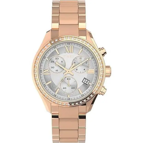 Timex Trend Chronograph Rose Gold-Tone Ladies Watch TW2V57900