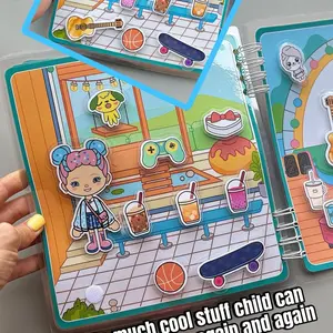 Encouraging Toca Busy book Back to School, Montessori Learning Toy, Personalized Gift, PreK Education, best daughter gift, gifts for kids