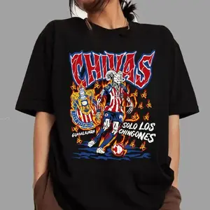 Playera Chivas T shirt, Unisex shirt, Graphic Anime Tee Cotton Menswear Streetwear,Fashion Cotton, Full Colors, Full Sizes, For Men, For Women	