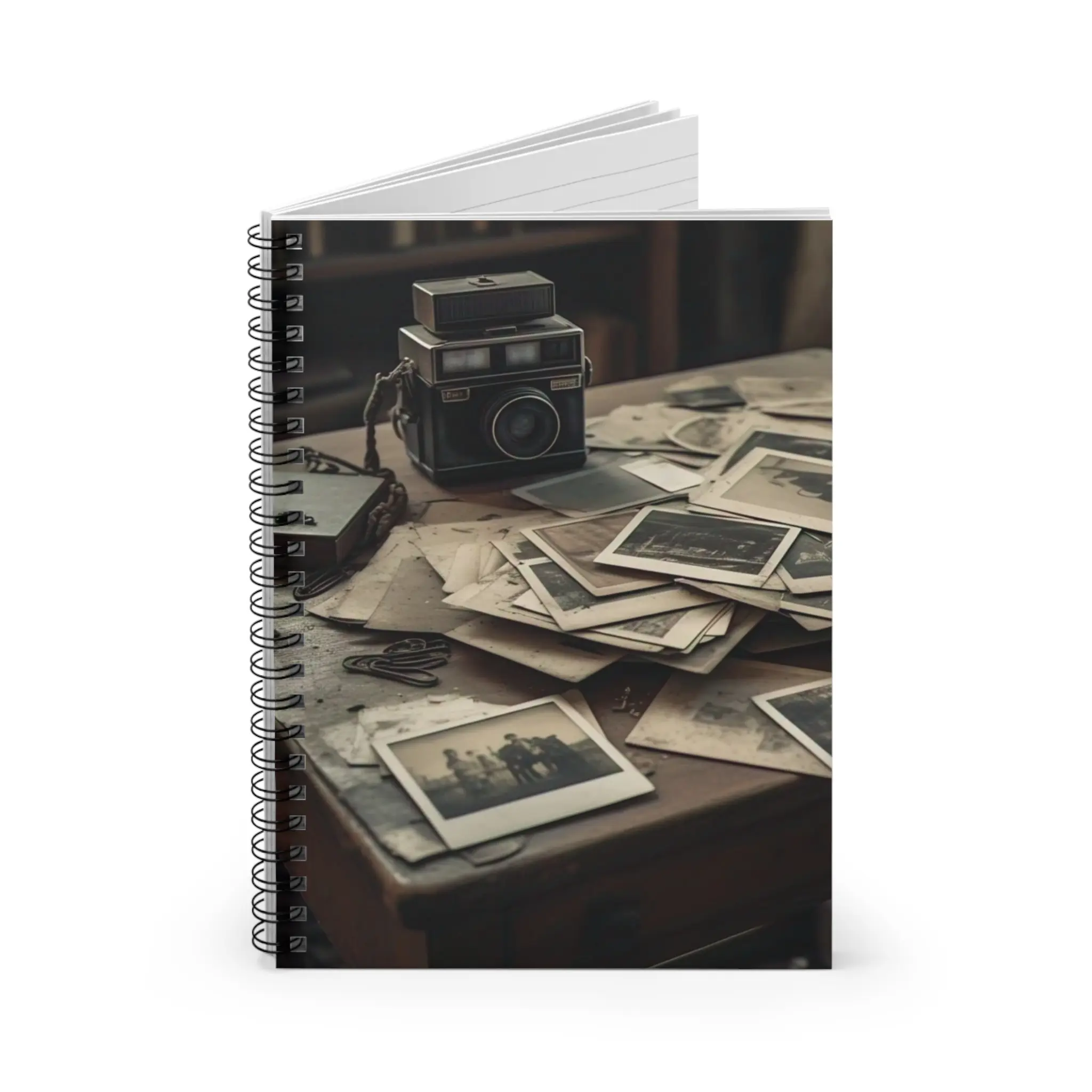 Vintage Camera Spiral Notebook - Creative Journal, Photographer's Gift, Scrapbook, Memory Keeper, School Supplies