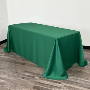 90 x 132 Inch Rectangular L'amour Tablecloth Emerald Green