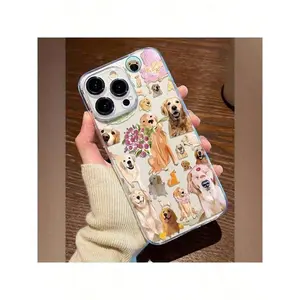 Golden Retriever Dog Pattern Transparent Tpu Suitable For IPhone17/IPhone17 Air/IPhone17 Pro/IPhone17 Pro Max/16 Pro Max/15 Pro Max/14 Pro Max/13 Pro Max/12 Pro Max