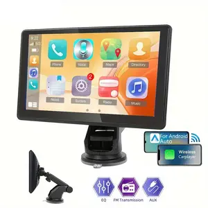 Bileeko Portable 7 Inch Touchscreen Car Radio, Car Video Player, Wireless Carplay Android Auto, Navigation Mirror Link