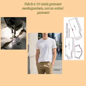 Men's S-2xl Full Set Sewing Patterns, DIY Clothing Design, Geometric Embroidery Design, Handmade Fashion, Casual Wear, Personalized Fabric Projects