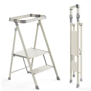 UNICOO Foldable Toddler Tower - 2-Step Ladder for Adult, Collapsible & Compact - Folding Kitchen Learning Tower, Kids Independence Step Stool for Home, Kitchen & Bathroom