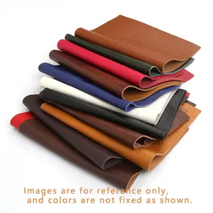 Random Color Cowhide Leather Scrap, 5 Counts/set DIY Leather Craft Material, Leather Scrap for DIY Craft, Home Decor, Bag Making, Handmade Cowhide