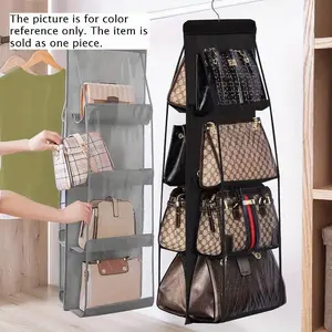 Pocket hanging handbag storage box, unscented Oxford cloth storage rack, space-saving folding-style hat and bag storage rack for handbags