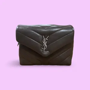 Pre-owned Leather Shoulder Bags YSL Olive Green Toy Loulou Bag