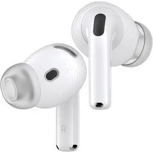 3 Pairs Ear Tips for AirPods 4 Noise Cancelling Earbuds Cover [Added Storage Pouch] Anti-Slip Accessories Compatible with  AirPods 4th Generation (Translucent)