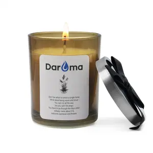 DAROMA Scented Jar Candle, Aromatherapy Candle with 100% Natural Soy Wax and Essential Oil, Long Burning Candle, Relaxing for Bath, Yoga, Work, Holiday Gifts for Birthday, Christmas Decor Ornaments Freshener Decoration Perfume