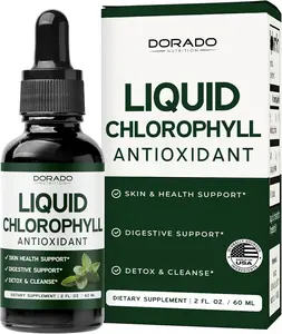 Chlorophyll Liquid Drops (60 ml) Premium Liquid Chlorophyll Drops for Skin Health and Digestive Support - Chlorophyllin Supplement for Women and Men Body Detox - Third Party Tested - Made in USA