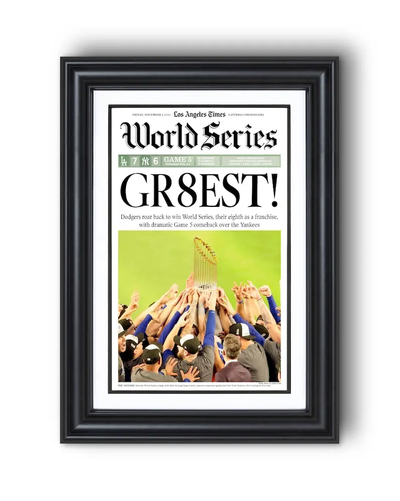 [Unframed] 2024 Los Angeles Dodgers GR8EST World Series Champions  Poster