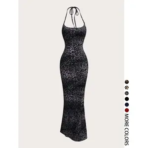 Women’s sexy backless slim-fit mermaid dress, solid color, versatile classic, perfect for parties, shopping, and fashionGARMENTARY