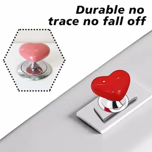 8 Counts Love Heart Shaped Toilet Tank Button Pusher, Decorative Functional Pull Tab for Home & Toilet Home Goods Gift