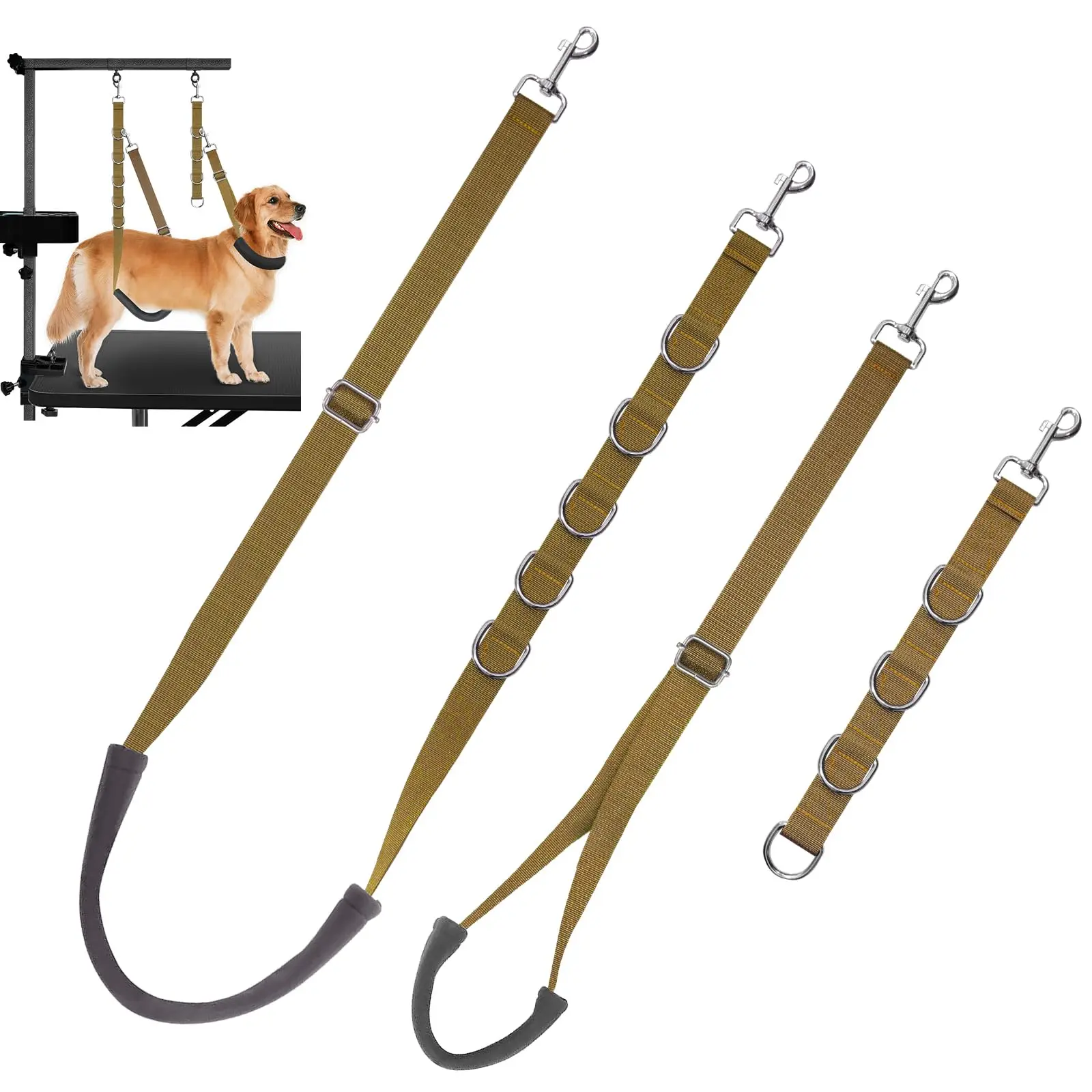 Barkable Controlled Grooming Loop Set - Dog Groomer Straps, Pet Grooming Restraint Accessory