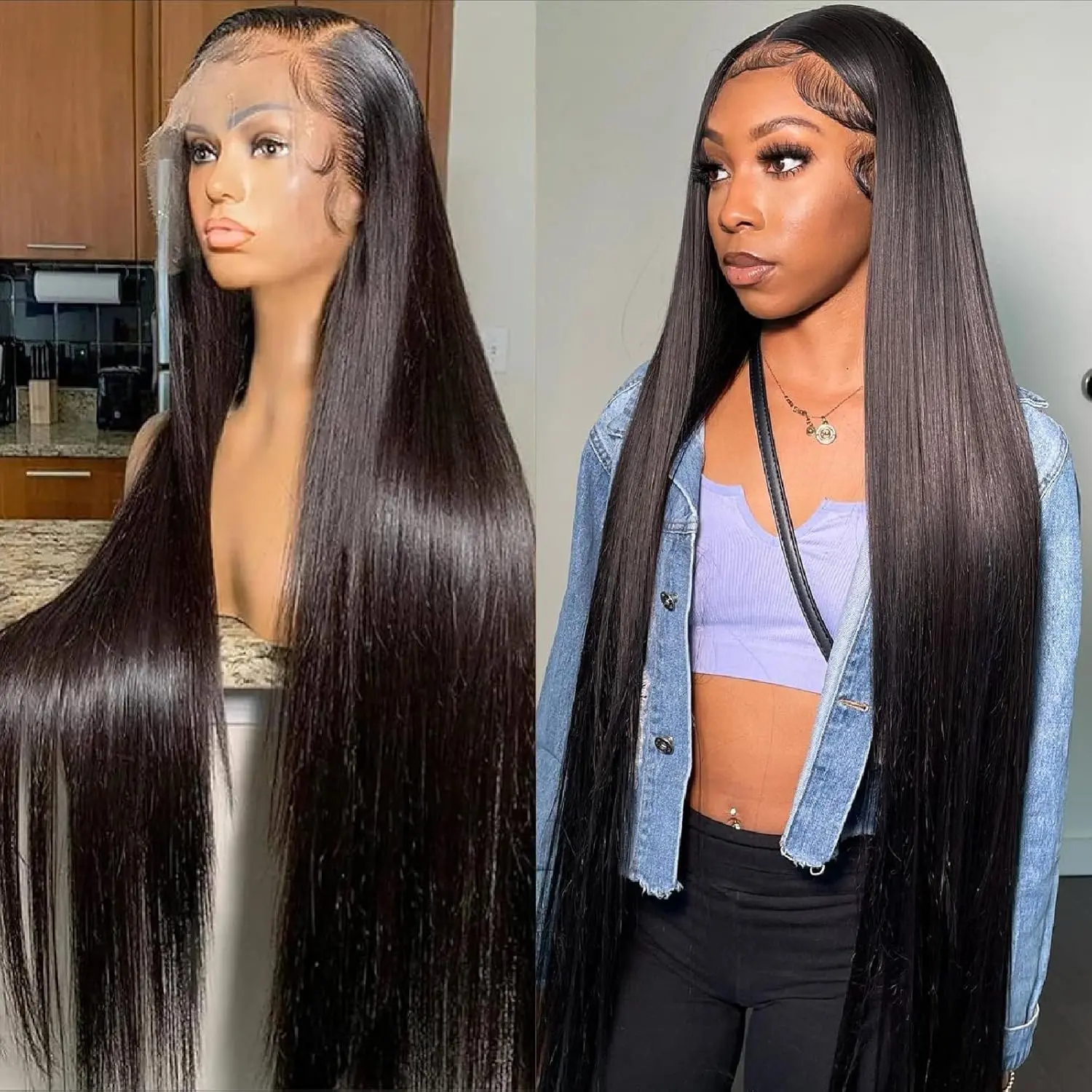 Bling Hair Wigs Straight 13x4 13x6 Hd Lace Front Human Hair Wigs Transparent Lace Frontal Wig for Women Pre Plucked Natural Hairline 12-36 Inch 180% Density #TikTokShopBackToSchool #SoHoChic