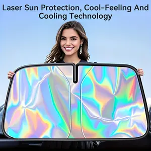 2025 Upgraded Car Windshield for Sun Shade Heat Reflective UV Blocking Front Window for Sunshade Foldable Auto for Sun Visor for Sun Protection Universal Fit for Most Cars Perfect Car Accessories Gift