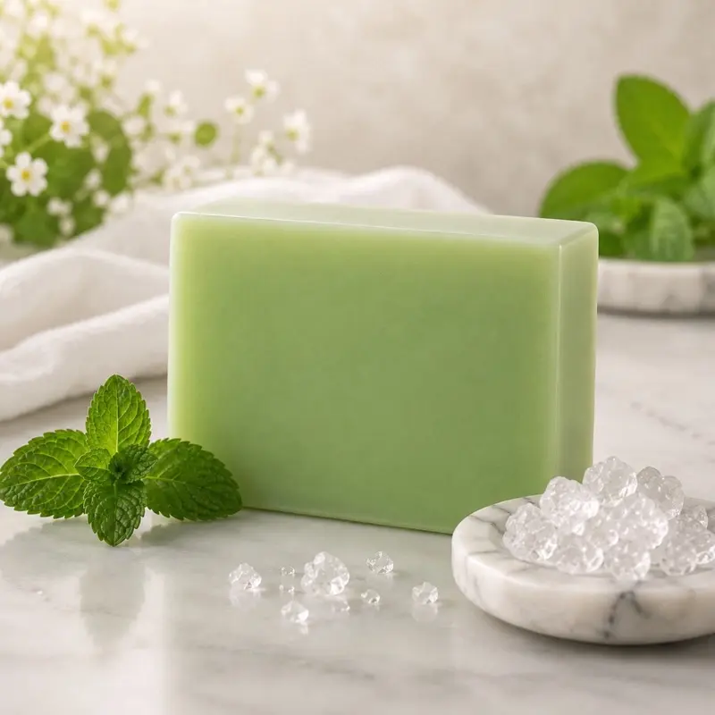 Eden Fresh Mineral Alum Mint Handmade Soap, Body Care Bar with Shea, Cocoa, Organic Mint, Moisturizing Scent for Bath & Shower Cleansing
