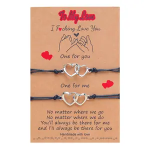 Women's 2-Piece Infinite Hearts BFF Friendship Bangle & Casual Anklet Set, Ideal Yes-Themed Gifts for Engagement and Key Occasions