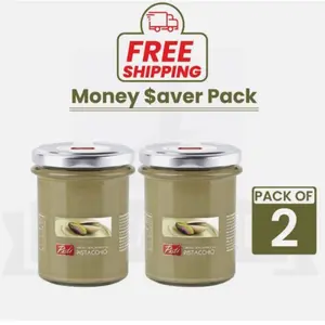 Pack of 2 Pisti Pistachio Cream 200g  Made in Italy Natural Sweet Italian Nut Spread Rich Flavour