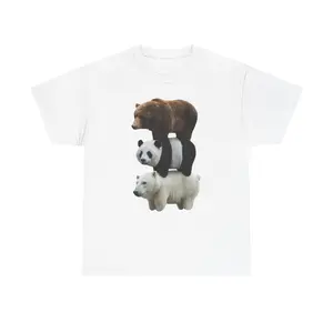 [Graphic Tee]We Bears Realistic Tshirt, 100% Cotton boxy  fit  shirt