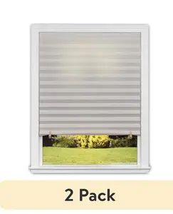 No Tools Original Light Filtering Pleated Paper Shade Natural, 36 in x 72 in.