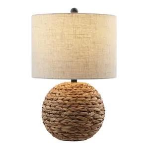 Camilo 21.5" Modern Coastal Woven Rattan Globe LED Table Lamp Camilo 21.5" Modern Coastal Woven Rattan Globe LED Table Lamp