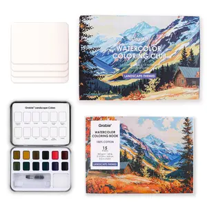 Grabie Watercolor Coloring Box - Landscape / Floral Themed, art painting, TiktokShopSpringGlowUp, RefreshedLook