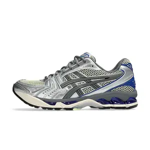Asics Gel Kayano 14 Soft Yellow Silver Blue Running Shoes for All Seasons Classic Support & Comfort Retro Runner