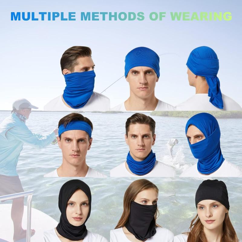 6 Pack Neck Gaiter Face Cover, Breathable Balaclava Bandana Gator Mask with Sun Protection, Multi-Purpose Headwear for Men and Women