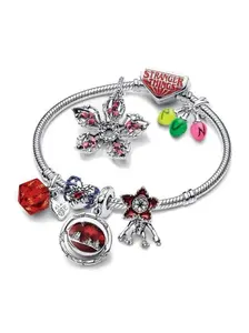 Stranger Things Amulet & Charm Bracelet, Cartoon Shape Carnivorous Plant Beads Multicolor Candy Charms DIY Pendant Necklace