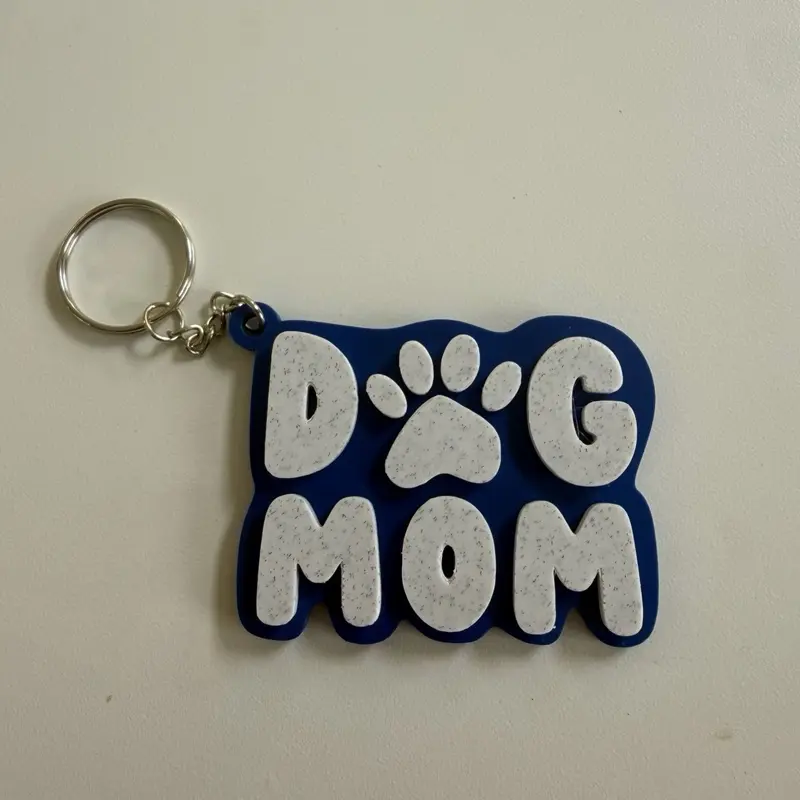 Dog Mom Keychain - Cute Pet Lover Accessory for Daily Carry, Gift for Dog Owners