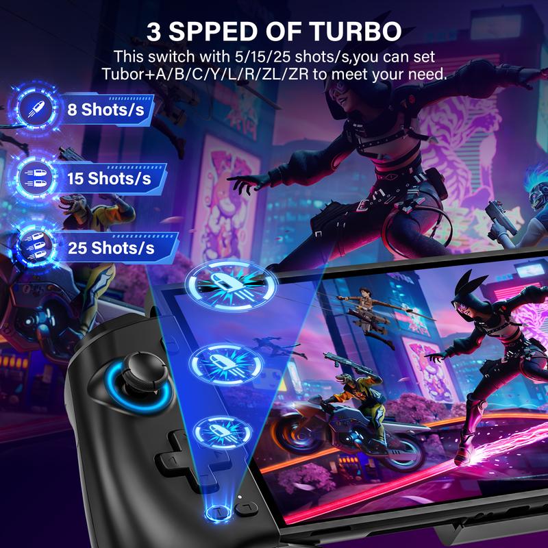 Wireless Pro Controller for Switch Switch 2 OLED with RGB Lights, Programmable Macros, Dual Vibration, Turbo Wake Up, Gaming Controller Gift for Gamers