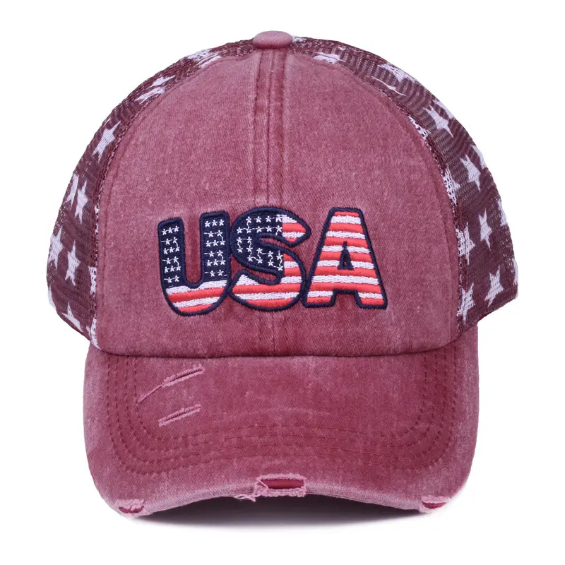 Burgundy USA lettering