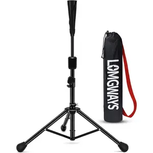 Baseball Batting tee for Adults and Youth Teens, Portable Tripod Stand Base Tee Easy Adjustable Height 27 to 46 inches for Hitting  Practice, with Carrying Bag