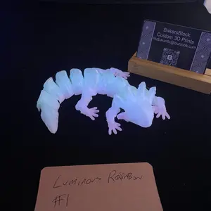 UV Axolotl Fidget Toy, Glow in the Dark ASMR