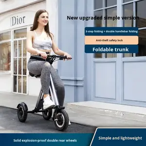 Lightweight Folding Electric Scooter - 350W Brushless Motor, Hydraulic Disc Brakes, Aluminum Alloy Frame, 25-45km Range, 20+km/h Speed, Airplane-Portable, Safe for Mobility Needs, Lightweight Scooter