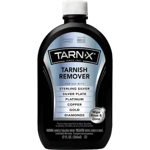 Tarn-X 12 oz. Tarnish Remover, tarnish remover, wipe & rinse, no-scrub, sterling silver, gold, platinum, copper, diamonds, jewelry, silverware, tea sets, platters, holiday, restore shine, safe, non-abrasive, CLR, women-owned