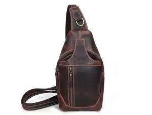 Dimarcy Unisex Sling Crossbody Leather Bag Casual Daypack Backpack Timeless Design