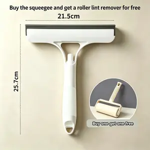 Integrated glass scratch+spray design, easy to deal with household windows, mirrors and car windshield cleaning! Clean it with just a scratch! New activity buy one get one free, buy glass cleaning scraper and get hair cleaning roller as a gift.