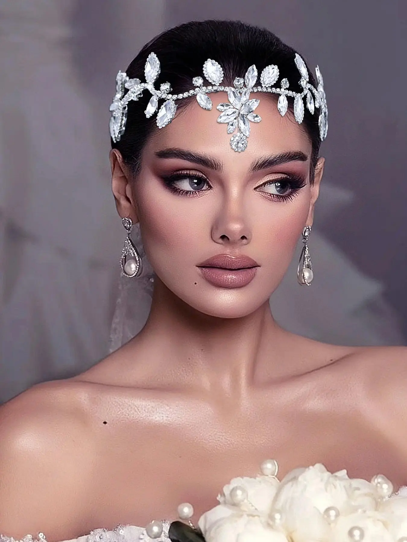 Elegant Women's Hairband Bridal Headpiece Handmade Rhinestone Headband Wedding Party Photography Accessory for All Seasons