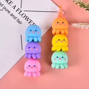 Cute Octopus-shaped Highlighter - Creative DIY Watercolor Pens Graffiti Marker with 6 Colors