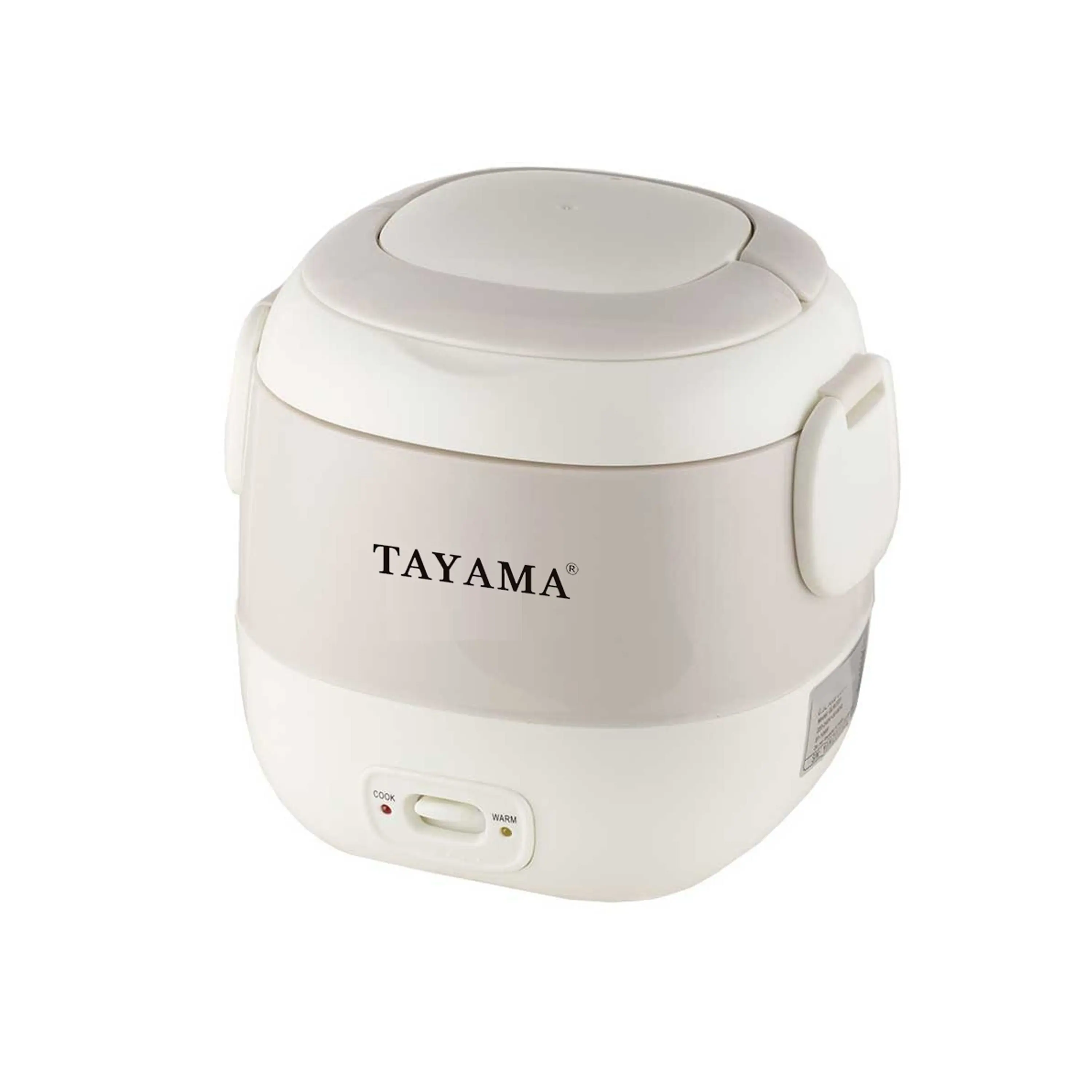 Tayama Portable Mini Rice Cooker - 1.5 Cup Capacity, White, for Cooking Rice, Easy Operation