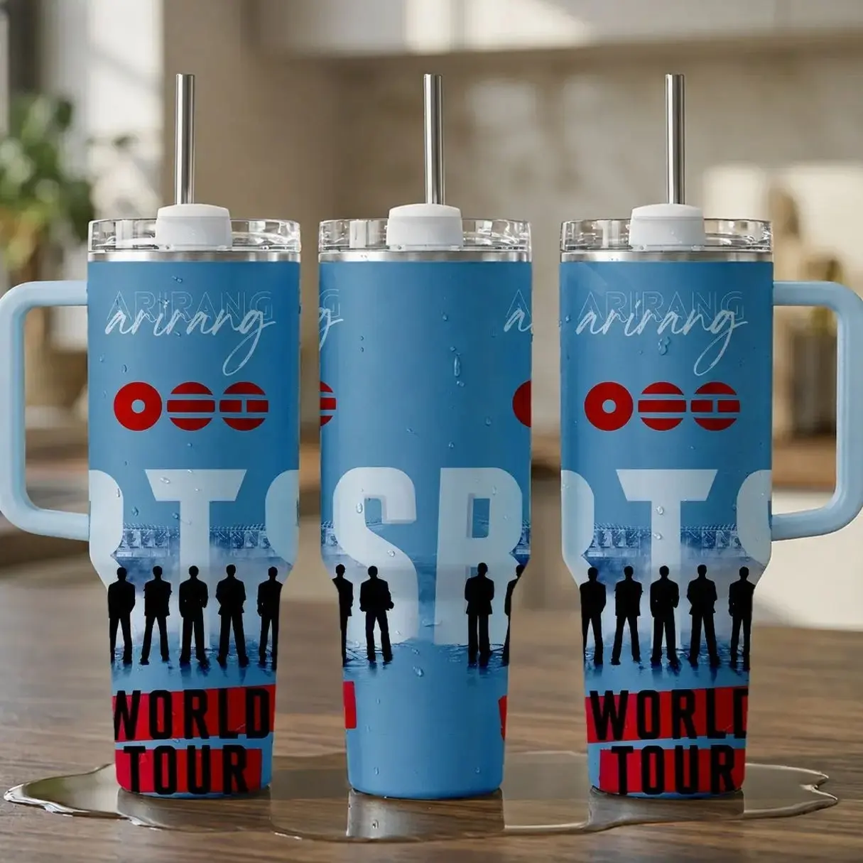 Arirang World Tour Custom Tumbler 40 oz 30 oz Tumbler With Handle