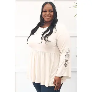 $10 DEAL - Ava Crochet Bell Sleeve Tunic