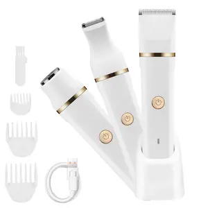 4 in 1 Trimmer for Women, Body Hair Trimmer, Facial Hair Trimmer, Pubic Hair Trimmer, Bikini Trimmerr Set. Charging Dock