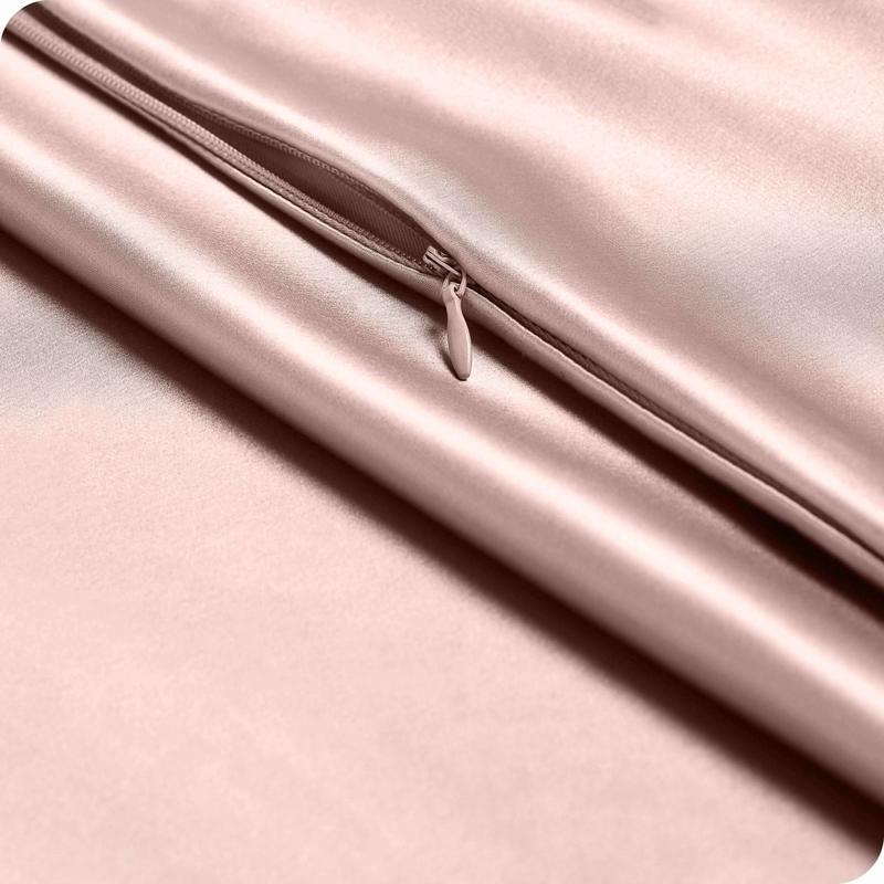 Bare Home Satin Pillowcase Set Zipper Closure