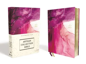 NIV, Artisan Collection Bible, Cloth over Board, Pink, Art Gilded Edges, Red Letter, Comfort Print by Zondervan [Hardback Book]