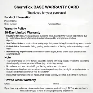 02#Travel Vacuum Storage Bags: Warranty Card & Bonus Gift