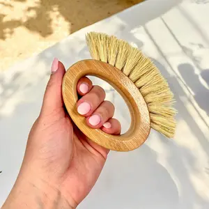 Bamboo Veggie Cleaning Brush | Oval Bamboo Veggie Cleaning Brush | Oval
